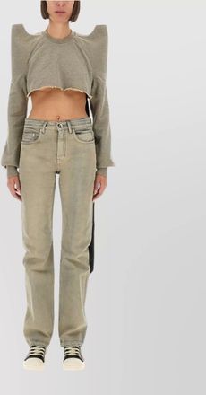 Rick Owens cropped knitwear shoulder pads