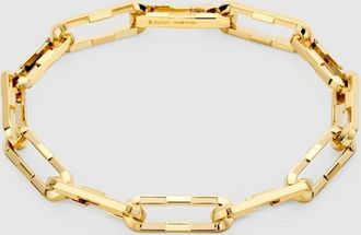 Gucci Link To Love 18K Wide Chain Bracelet, Size 16, Gold, Yellow Gold