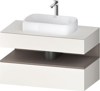Duravit Duravit - Qatego Consola Mueble Bajo Lavabo, 1 Extra&iacute;ble, 1 Caj&oacute;n