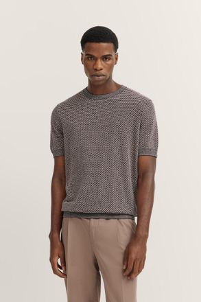Bugatti Herren Gebreid shirt met honingraatstructuur