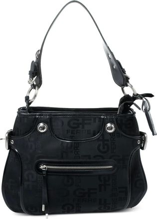 Gianfranco Ferre Borsa a mano con logo jacquard Pre-owned - Nero