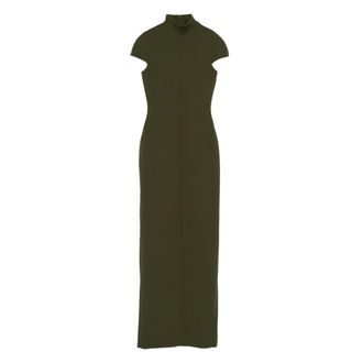 Solace London Maxi Dresses, female, Green, S, High Neck Maxi Dress
