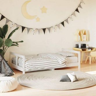 vidaXL Giroletto per Bambini Bianco 80x160cm in Legno Massello di Pino - Vidaxl
