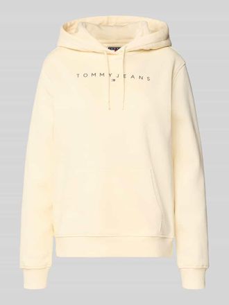 Tommy Jeans Regular Fit Hoodie aus Baumwoll-Mix in Hellgelb, Gr&ouml;&szlig;e XL