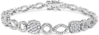 House of Brilliance 10K White Gold 3.00 Cttw Diamond Link Bracelet at Nordstrom