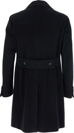 Tagliatore Mens Coat Black Wool