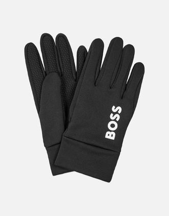 HUGO BOSS Mens Boss Tech Running Gloves - Black - Size: SMALL