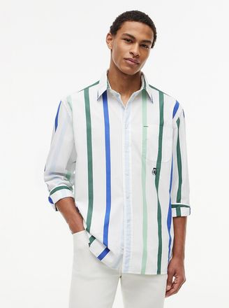 Tommy Hilfiger Mens Relaxed Fit Striped Shirt - White / Stripe - XL