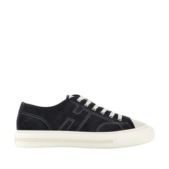 Hogan H691 Allacciato H Cuciture Sneakers in Blue