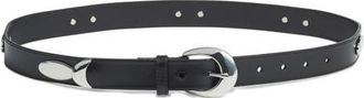 Treasure & Bond Tatum Stud Leather Belt in Black at Nordstrom, Size Medium