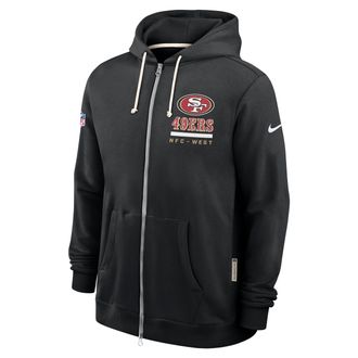Nike San Francisco 49ers Utility Player Sideline Nike Mens Dri-FIT NFL Full-Zip Hoodie in Black | 03AV00A73-2FB
