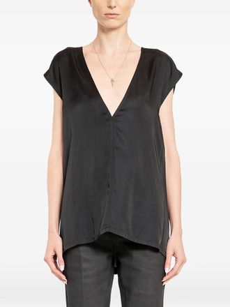 Rick Owens V-neck top - Black