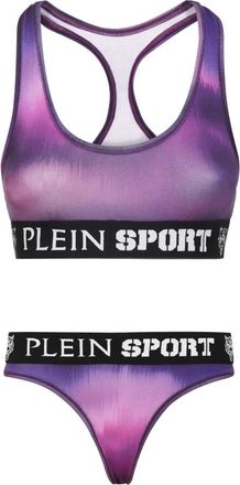 Plein Sport Jogging Lingerie Set Optical - Dames - Sportondergoed - Paars - L - Katoen - Fitness