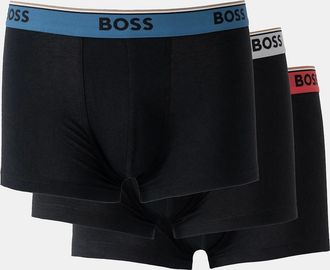 HUGO BOSS Mens BOSS Orange Power 3-Pack Mens Trunks - Black 005 - Size: 33/32/32