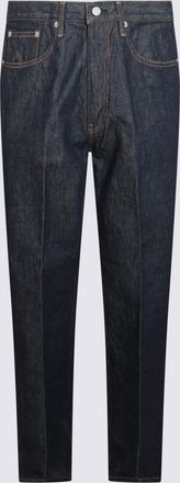 Auralee Jeans Blue And Green-Uomo