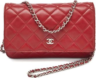 Chanel Portafoglio con catena - Rosso