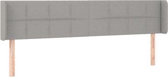 vidaXL Cabecero Con Led De Tela Gris Claro 203x16x78/88 Cm Vidaxl