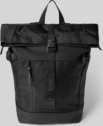 Strellson Rucksack im Roll Top Design Modell EDDIE in Black, Gr&ouml;&szlig;e 1