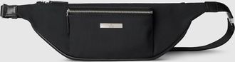 Gucci Tag Small Belt Bag, Black, GG Canvas