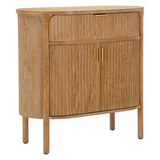 Dmora Credenza Falomo, Aparador Un Caj&oacute;n, Un Estante, Apertura De Puerta, Corredera, 81x46x82h Cm Marr&oacute;n Cerezo