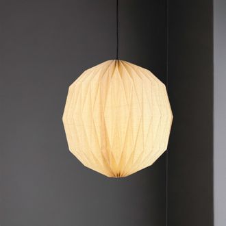 Jonathan Y Designs Vaughn 15.75 Modern Vintage Orb Honeycomb Shade LED Pendant Light, Natural