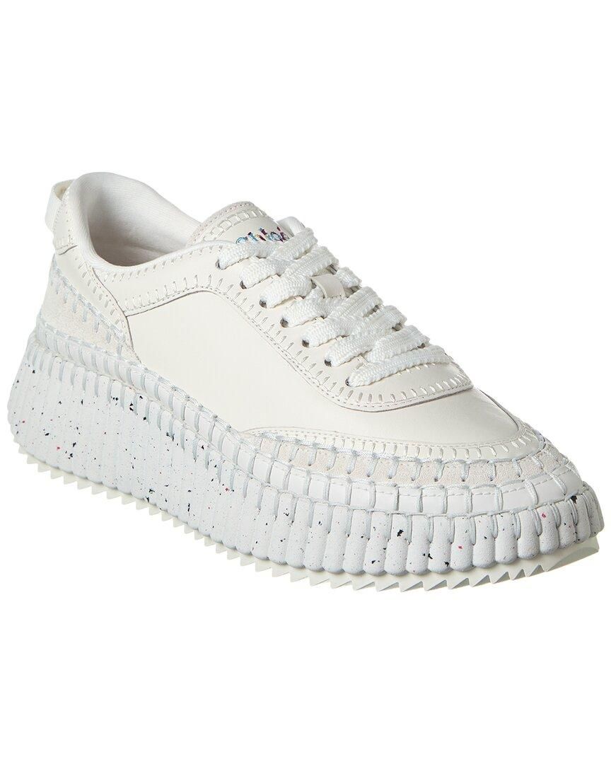 【Chloe】Nama レザープラットフォームスニーカー Chloé Nama Wedge Sneaker | Chloé US