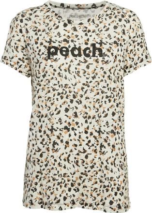 Zadig&Voltaire leopard-print peach T-shirt - Neutrals