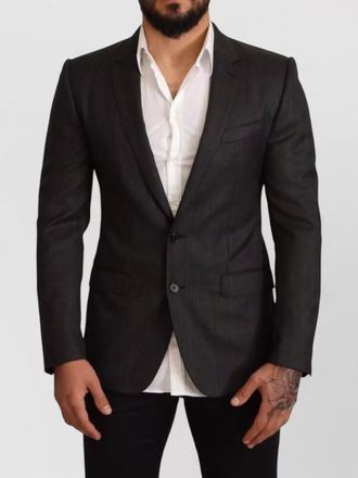 Dolce & Gabbana wool checked slim-fit blazer