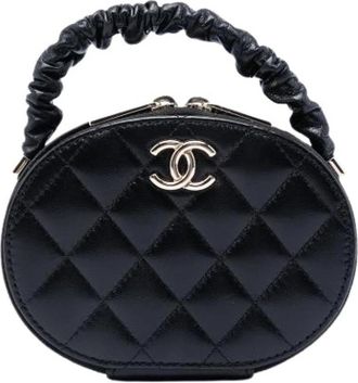 Chanel Pre-owned Quilted Mini Bag - Dames - Vintage Mini Tas - Zwart - ONE Size - Leer - Vintage