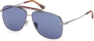 Tom Ford FT1017 14V Shiny Ruthenium/Blue