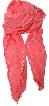 Faliero Sarti Pink scarf with raw edges