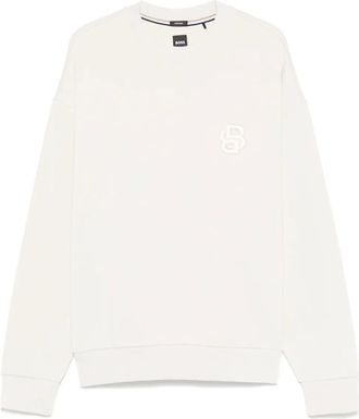 BOSS Felpa in cotone Double B - Toni neutri