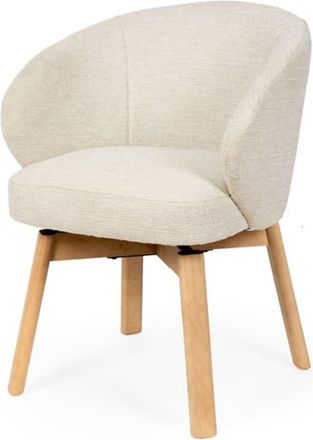 Koketto Home Silla giratoria de estilo n&oacute;rdico y en color beige