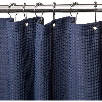 OEM Cortina De Ducha, Tejido Resistente Al Moho - 182x182 Cm (azul Oscuro) Cortina De Ducha Resistente Con Dobladillo Lastrado -crezuo