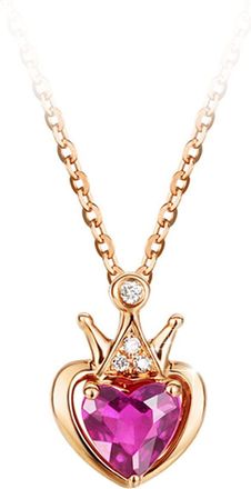 Generic Crystal Heart Necklace for Women Girls Teen Daughter Niece Granddaughter Birthday Party Jewelry Pendant Accessory (Red, One Size)