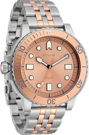 Nixon Stinger 44 Mens Watches Silver/Coral, Stainless Steel/Steel