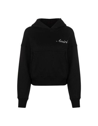 Amiri Womens Amiri MA Script Black Hoodie - Size: 10/8