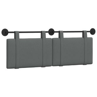 vidaXL Cabecero Colgante Gris Oscuro Tela Vidaxl