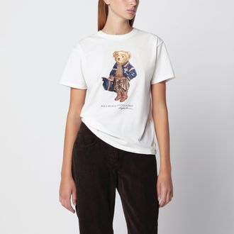 Polo Ralph Lauren T-shirt Polo Bear bianca in cotone