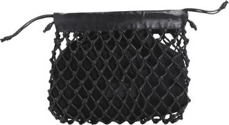 Frankie Shop Morgan Leren Macram&eacute; Kleine Pouch - Dames - Schoudertassen - Zwart - ONE Size - Katoen - Tassen