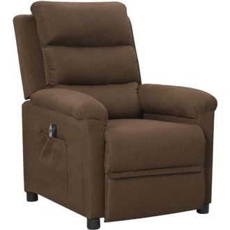 vidaXL Sill&oacute;n Reclinable El&eacute;ctrico De Tela Marr&oacute;n Vidaxl