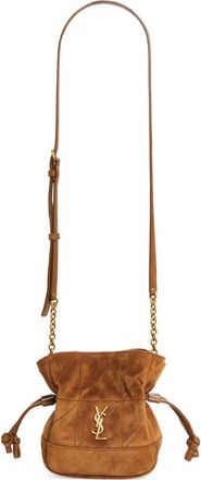 Saint Laurent Mini Jamie Suede Shoulder Bag in Caramel Cognac at Nordstrom