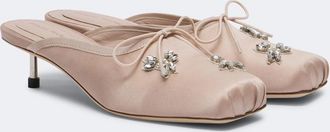 Simone Rocha Embellished satin mules