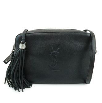 Saint Laurent Lou Camera Leather Black Leather Handbag (Pre-Owned)