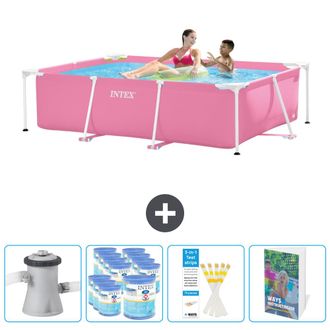 Intex Piscina Con Estructura Rectangular - 220x150x60 Cm - 7-piezas Scb123