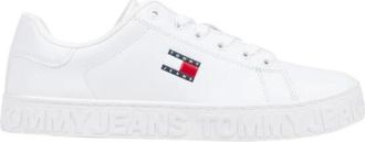 Tommy Jeans Schoenen, Dames, Wit, 38 EU, Leer, TJW Logo Outsole Sneaker