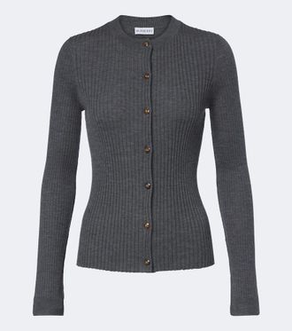 Burberry EKD ribbed-knit cashmere cardigan