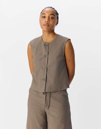 Object Gilet color spugnola-Marrone