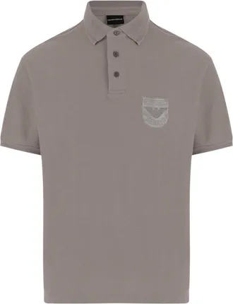 Emporio Armani Taupe Shirt Collar Polo
