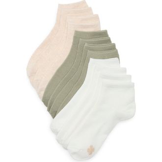 Lucky Brand Assorted 6-Pack Cushioned Quarter Socks in Beige Multi at Nordstrom Rack, Size 9/11